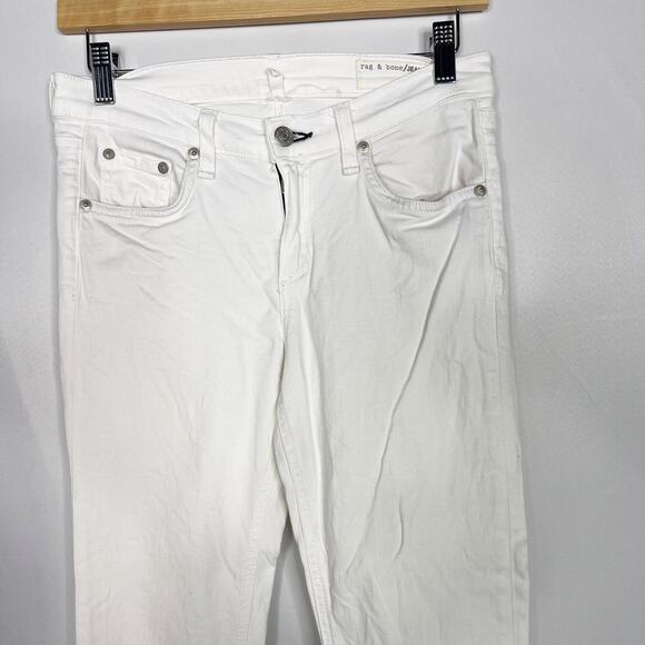 Rag & Bone Womens 26 Bright White The Skinny Denim Jeans Cotton Tencel Stretch - Picture 3 of 9